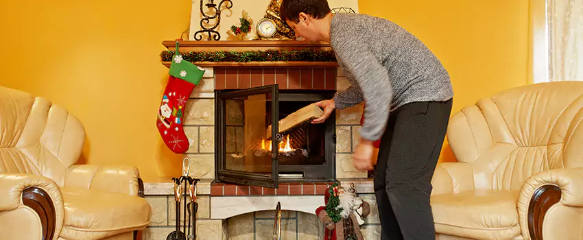 Rusted Metal Fireplace Restoration in Watertown, South Dakota